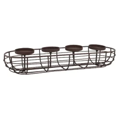 New Adventskranz Rustik, Blockkerzen/braun Matt, 50 Cm Geschenkideen|Adventskränze & Zubehör