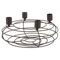 Clearance Adventskranz Rustik, Stabkerzen/braun Matt, 25 Cm Weihnachtsdeko|Weihnachten