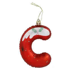 Clearance Anhänger Buchstabe, C/rot, 10 Cm Weihnachtsbaumschmuck|Weihnachten