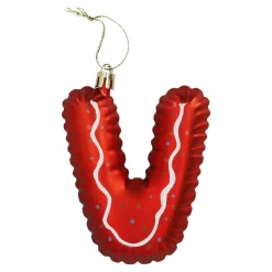 New Anhänger Buchstabe, V/rot, 10 Cm Weihnachtsgeschenke|Weihnachtsbaumschmuck