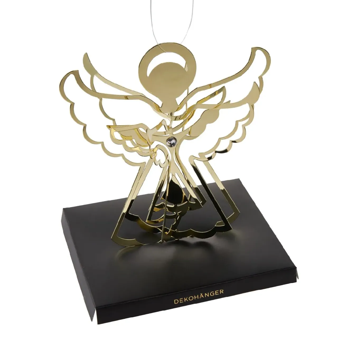 Clearance Anhänger Engel 3D, Gold, 12 Cm Weihnachtsbaumschmuck|Weihnachtsdeko