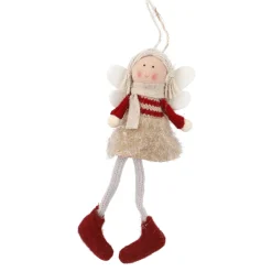 Clearance Anhänger Engel, Pulli/rot, 16 Cm Weihnachtsbaumschmuck|Weihnachten