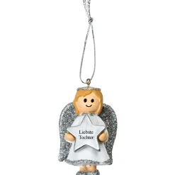 Hot Anhänger Engel, Silber, Liebste Tochter, 5,5 Cm Deko-Anhänger|Weihnachtsgeschenke