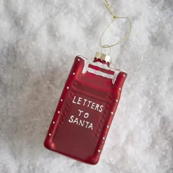 Online Anhänger Fancy, Bunt, Briefkasten/rot, 10.5 Cm Weihnachtsbaumschmuck
