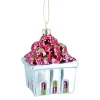 Outlet Anhänger Fancy, Bunt, Erdbeeren/Korb, 9 Cm Weihnachtsbaumschmuck