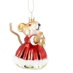 Sale Anhänger Fancy, Bunt, Maus/Kleid, 10.5 Cm Weihnachtsbaumschmuck