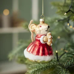 Sale Anhänger Fancy, Bunt, Maus/Kleid, 10.5 Cm Weihnachtsbaumschmuck