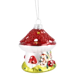 Anhänger Fancy, Bunt, Pilz-Haus, 7.5 Cm Weihnachtsbaumschmuck