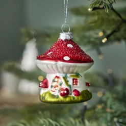 Anhänger Fancy, Bunt, Pilz-Haus, 7.5 Cm Weihnachtsbaumschmuck