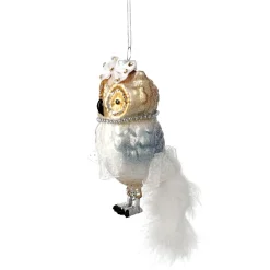 New Anhänger Fancy, Edel, Eulendame, 13 Cm Weihnachtsbaumschmuck