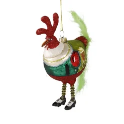 Online Anhänger Fancy, Edel, Hahn/Feder, 14.3 Cm Weihnachtsbaumschmuck