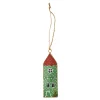 Hot Anhänger Haus, Grün, 13 Cm Deko-Anhänger|Weihnachtsbaumschmuck