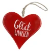 Sale Anhänger Herz, Glückwunsch/rot, 14.5 Cm Deko-Anhänger|Frühlingsdeko