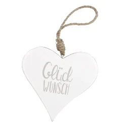 Discount Anhänger Herz, Glückwunsch/weiß, 14.5 Cm Deko-Anhänger|Frühlingsdeko