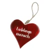 Discount Anhänger Herz, Lieblingsmensch/rot, 14.5 Cm Deko-Anhänger|Frühlingsdeko