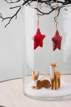 Anhänger Rehkitz, Hellbraun, Stehend, 9 Cm Weihnachtsbaumschmuck|Adventskränze & Zubehör