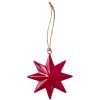 Outlet Anhänger Stern, Rot/glänzend, 10.5 Cm Weihnachtsbaumschmuck|Adventskränze & Zubehör