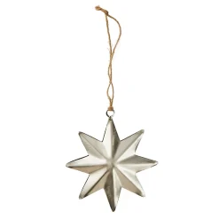 Outlet Anhänger Stern, Silber, 10.5 Cm Deko-Anhänger|Weihnachtsbaumschmuck
