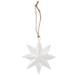 Clearance Anhänger Stern, Weiß/glänzend, 10.5 Cm Weihnachtsbaumschmuck|Adventskränze & Zubehör