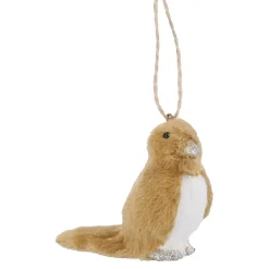 Anhänger Vogel, Hellbraun/links, 8.5 Cm Weihnachtsbaumschmuck|Weihnachten