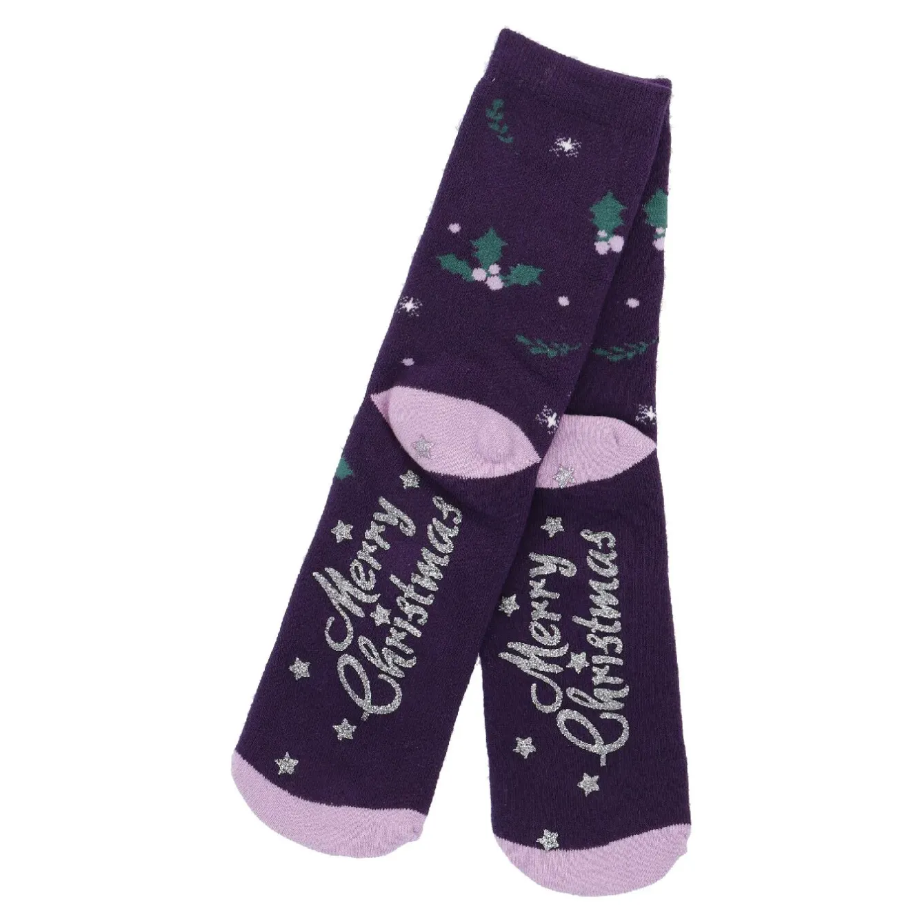Discount Anti-Rutschsocken Xmas, Fuchs Lila , Größe 36 - 41 Geschenkideen|Fashion