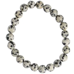 Outlet Armband Edelstein-Energie, Dalmatinerstein/grau/schwarz Geschenkideen|Fashion