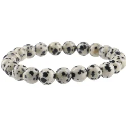 Outlet Armband Edelstein-Energie, Dalmatinerstein/grau/schwarz Geschenkideen|Fashion