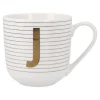 Becher Buchstabe/Streifen, J, 450 Ml Küche|Weihnachtsbecher