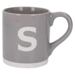 Clearance Becher Buchstabe/Uni, S/grau, 440 Ml Küche