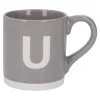 Online Becher Buchstabe/Uni, U/grau, 440 Ml Küche