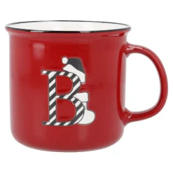 New Becher Buchstabe/Weihnachten, B/Streifen, 540 Ml Küche|Weihnachtsbecher