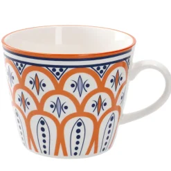 Outlet Becher China, Orange/blau, 300 Ml Küche