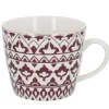 New Becher China, Orient, Bordeaux/weiß, 300 Ml, Goldrand Küche