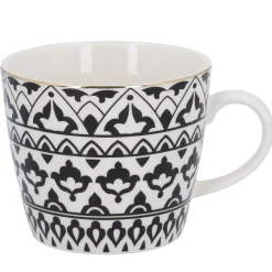 Becher China, Orient, Schwarz/weiß, 300 Ml, Goldrand Küche