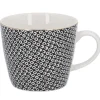Clearance Becher China, Perlen, Schwarz/weiß, 300 Ml, Goldrand Küche