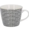 Best Becher China, Stäbchen/Kreis, Schwarz/weiß, 300 Ml, Goldrand Küche