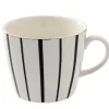Sale Becher China, Strahlen/breit, Schwarz/weiß, 300 Ml, Goldrand Küche