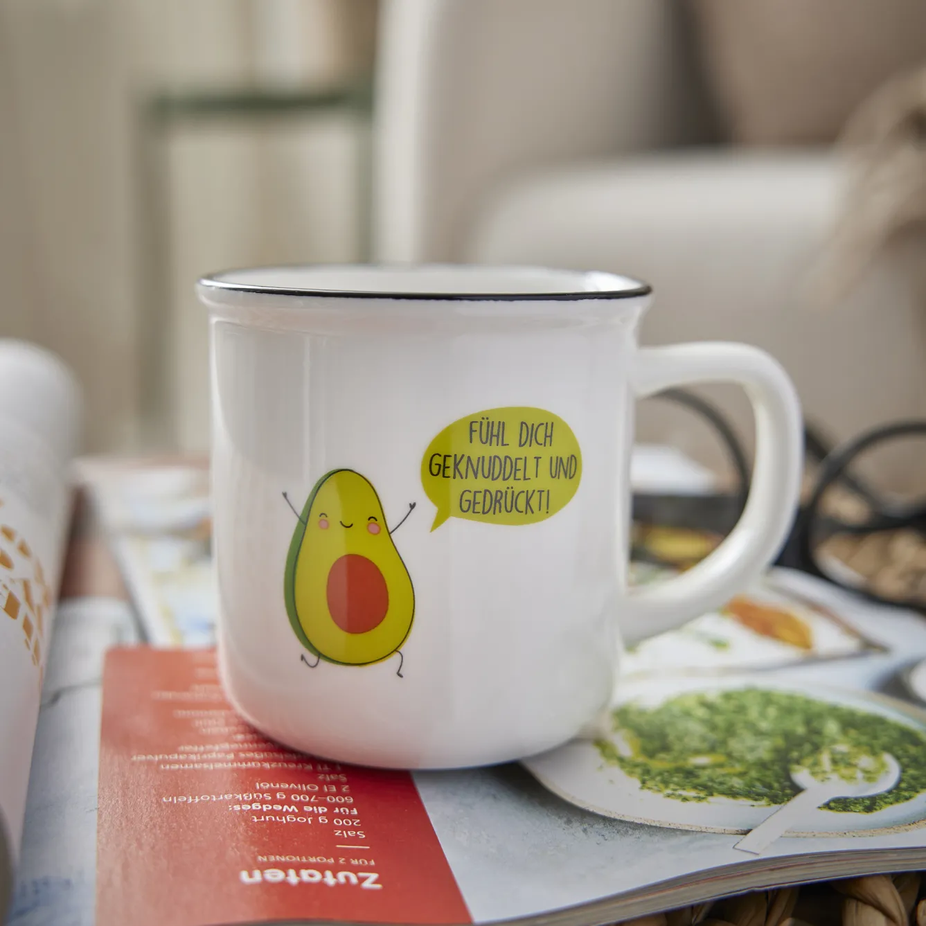 Online Becher Emaille-Optik, Avocado, 350 Ml Küche