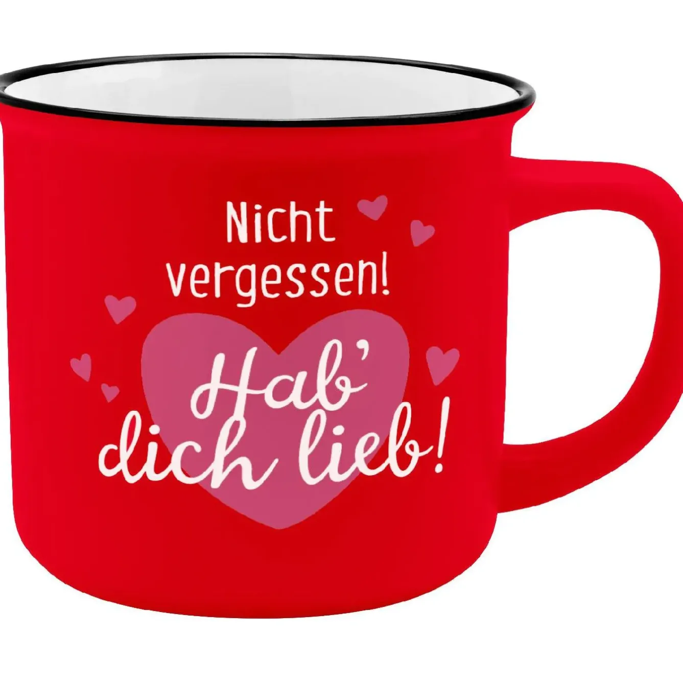 Best Becher Emaille-Optik, Hab Dich Lieb, 350 Ml Küche