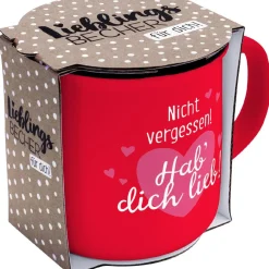 Best Becher Emaille-Optik, Hab Dich Lieb, 350 Ml Küche