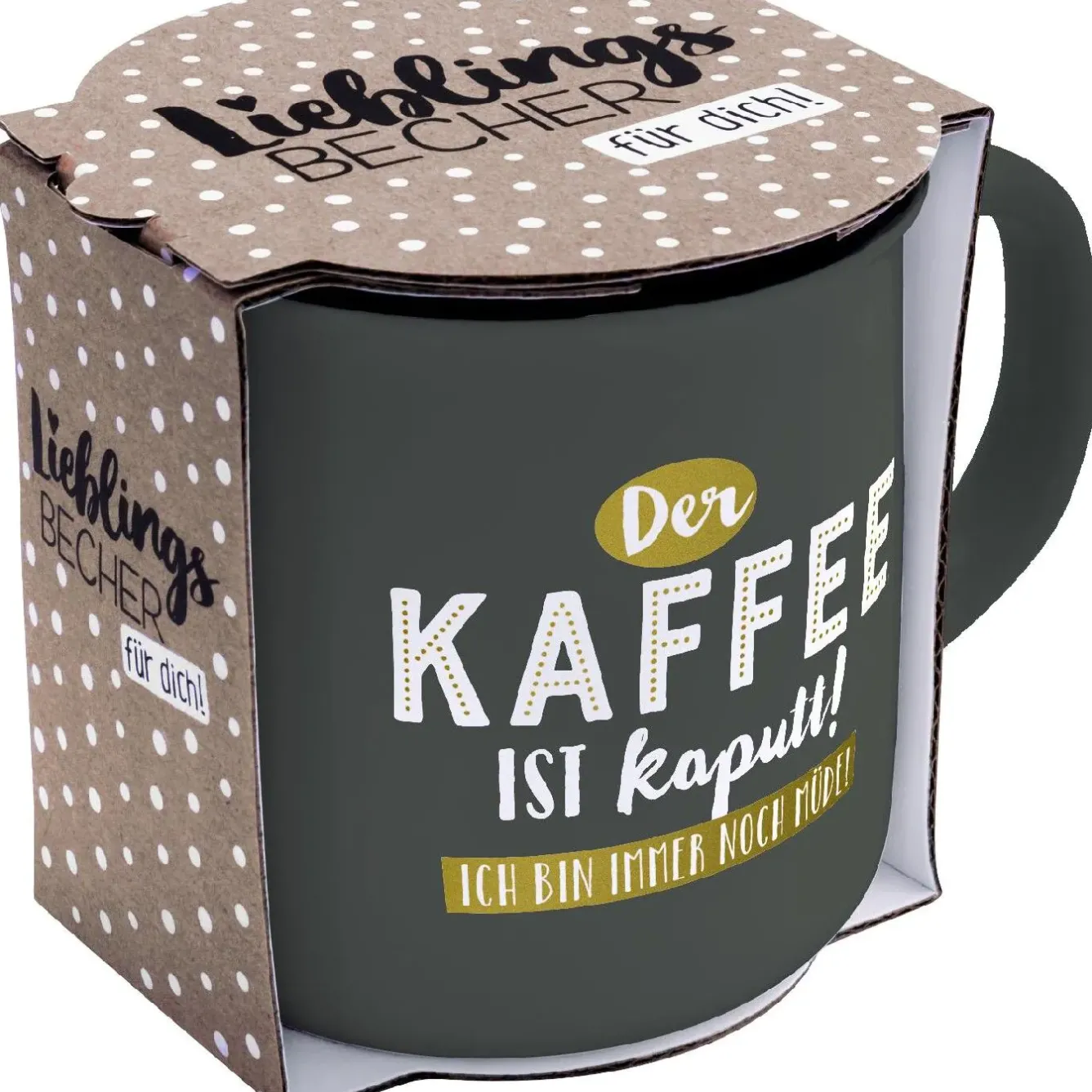 Outlet Becher Emaille-Optik, Kaffee, 350 Ml Shop The Geschenk|Küche