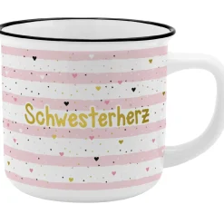 Outlet Becher Emaille-Optik, Schwesterherz, 350 Ml Küche