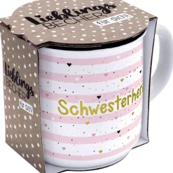 Outlet Becher Emaille-Optik, Schwesterherz, 350 Ml Küche