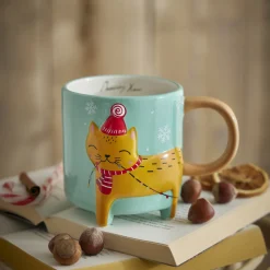 Becher Xmas/Tierfuß, Katze, 480 Ml Küche|Weihnachtsbecher
