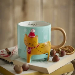 Becher Xmas/Tierfuß, Katze, 480 Ml Küche|Weihnachtsbecher