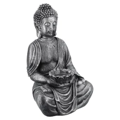 Sale Buddha Blüte, Silber-grau, 40 Cm Geschenkideen|Figuren