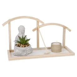 Hot Buddha Dekotablett, Natur/grau Deko-Objekte