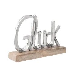 Deko-Buchstaben Glück, Silbermatt, 25 Cm Deko-Objekte