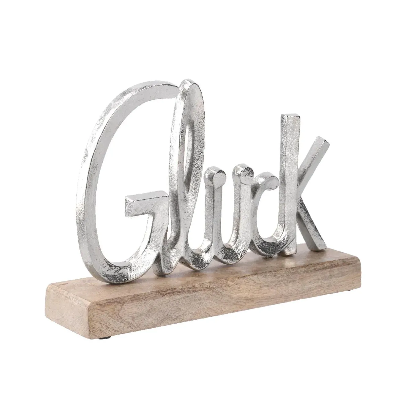 Deko-Buchstaben Glück, Silbermatt, 25 Cm Deko-Objekte