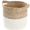 Discount Dekokorb Mit Griff, Natur/weiß, 19 X 21 Cm Organisation